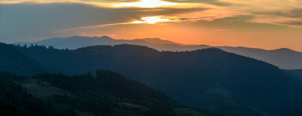 istock Majestic sunset in the mountains landscape 1335846004