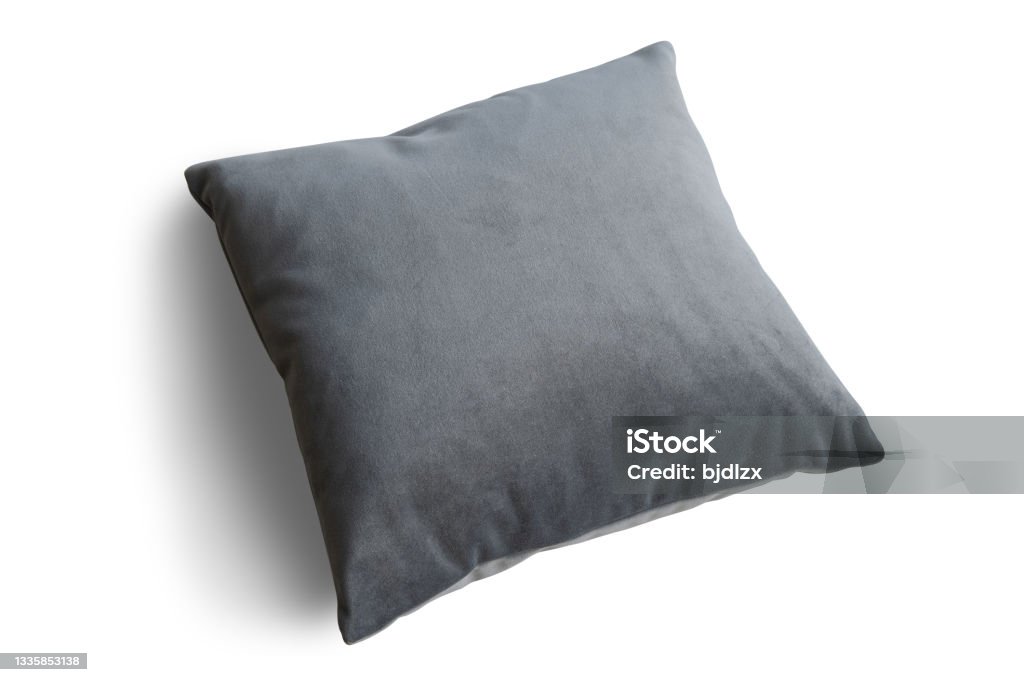 Soft gray isolated on white background Cushion Stock Photo