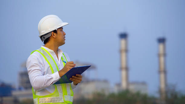 istock Male Engineer working on site at factory industry 1335862901