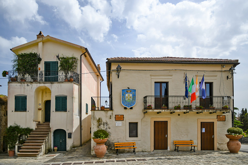 Mediterranean village in italy coastline