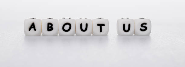 istock Block shapes with word about us 1335863335