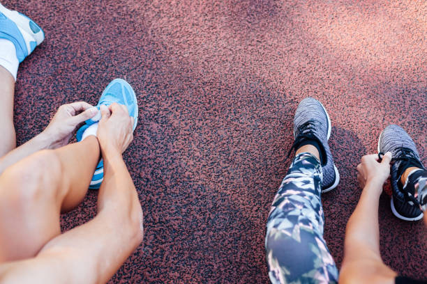 istock Couple Sneakers In Close Up 1335865477
