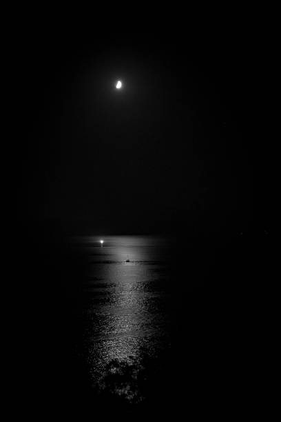 istock Ship in the moonlight at Adriatic Sea, Croatia 1335868189