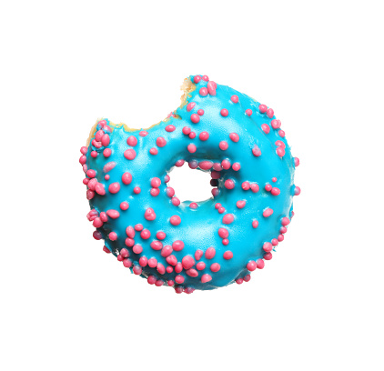 Sweet tasty glazed donut isolated on white