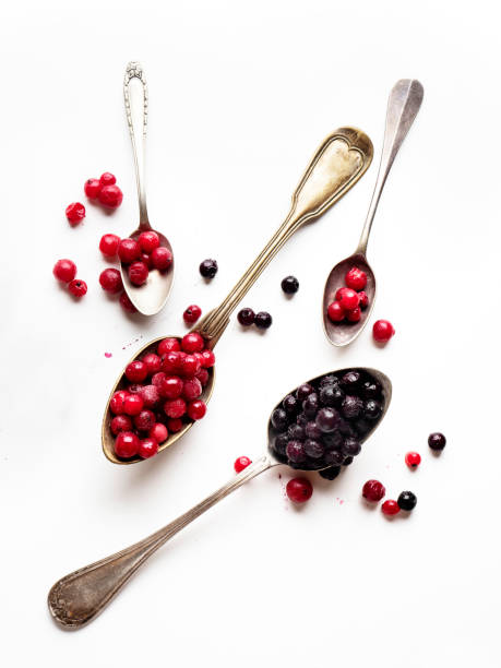 istock Fruit: Red Currant and Black currants White Background, Mixed Berries, Frozen mixed fruit - berries, 1335881420