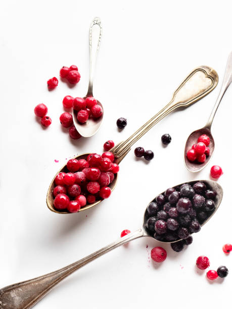 istock Fruit: Red Currant and Black currants White Background, Mixed Berries, Frozen mixed fruit - berries, 1335882061