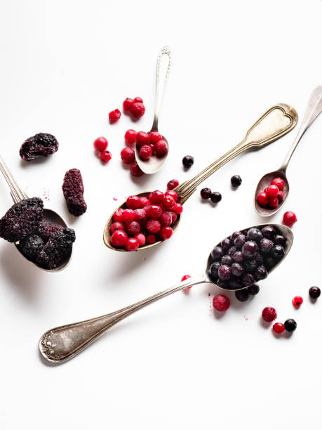 istock Fruit: Red Currant and Black currants White Background, Mixed Berries, Frozen mixed fruit - berries, 1335882103