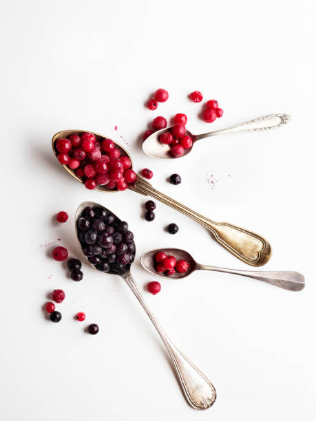 istock Fruit: Red Currant and Black currants White Background, Mixed Berries, Frozen mixed fruit - berries, 1335882143