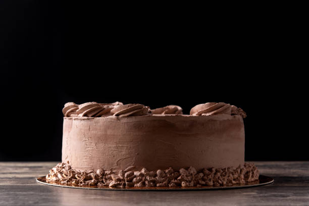 istock Piece of chocolate truffle cake 1335884685
