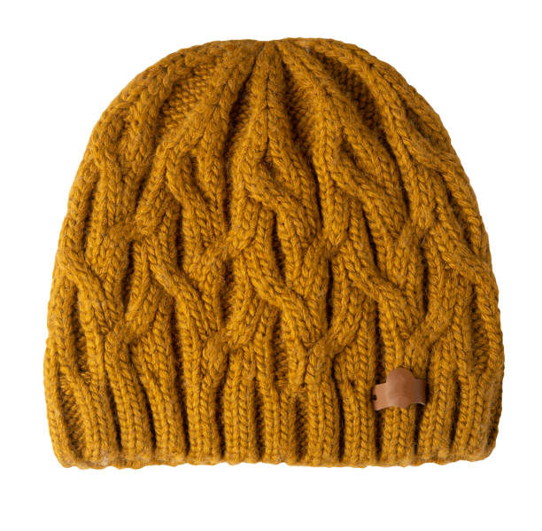 istock women's hat knitted isolated on white background. warm winter accessory 1335885940