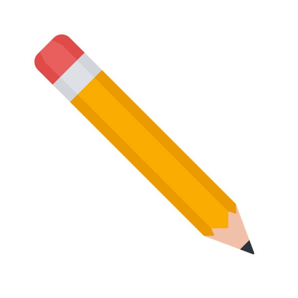 Pencil flat icon. Education element. Vector isolated Pencil flat icon. Education element. Vector isolated on white background pencil tip stock illustrations