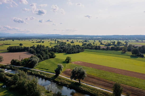 istock aerial  view of a river 1335887084