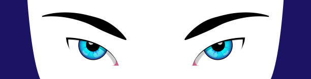 istock Woman eyes Asiatic geisha illustration vector 1335888289