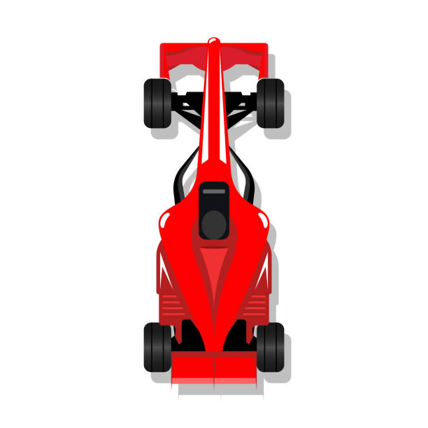 illustrations, cliparts, dessins animés et icônes de voiture de sport de course f1 course solide illustration vectorielle - f1 icons