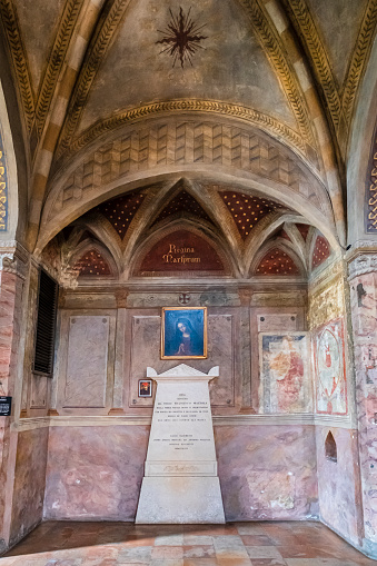 Burial place of the 16th century painter Francesco Mazzola, known as Parmigianino, in the Santuario della Madonna della Fontana in Casalmaggiore