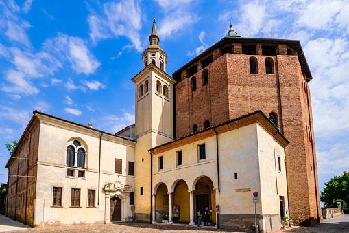 Beata Vergine Incoronata, a 16th-century renaissance-style church located in the town center of Sabbioneta, a town inscribed in the World Heritage List in 2008. People visiting.