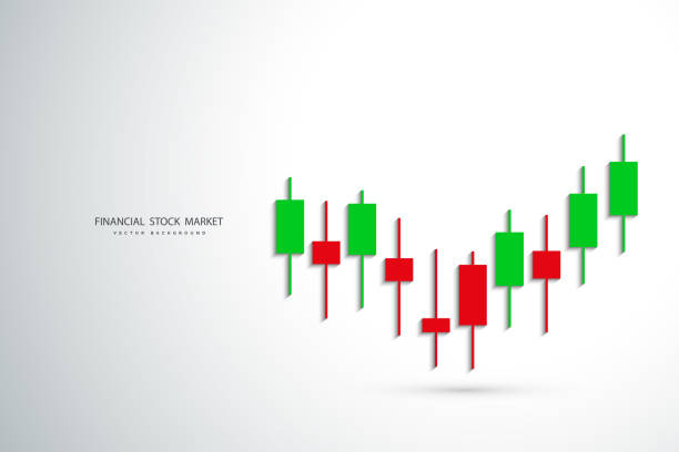 ilustrações, clipart, desenhos animados e ícones de gráfico de negociação do mercado de ações ou forex em conceito gráfico . velas japonesas. histórico financeiro abstrato. ilustração vetorial - 2609