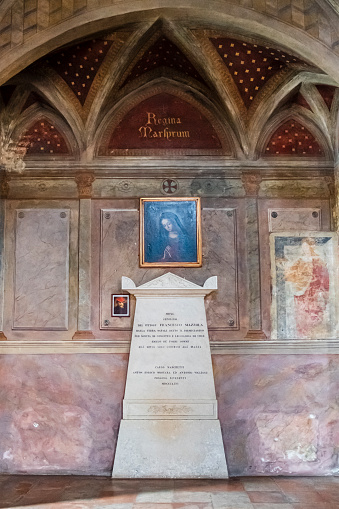 Burial place of the 16th century painter Francesco Mazzola, known as Parmigianino, in the Santuario della Madonna della Fontana in Casalmaggiore