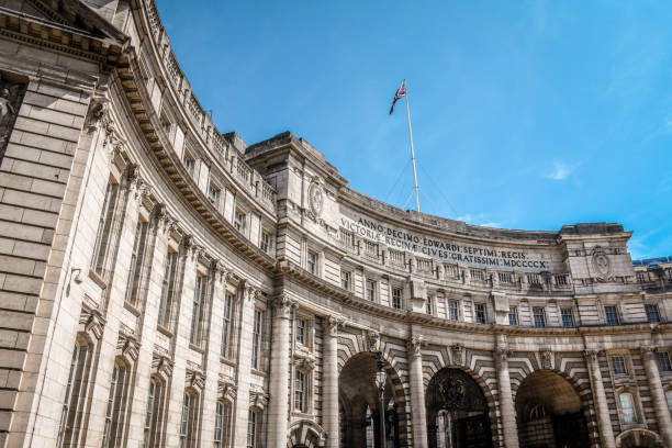 Famous Admiralty Arch In London, United Kingdom Famous Admiralty Arch In London, United Kingdom buckingham palace photos stock pictures, royalty-free photos & images