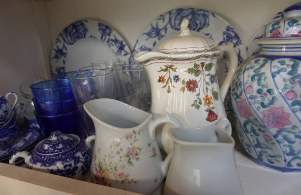 istock Flea market  Tableware  Vase Coffee maker Teapot Glass Ceramic plate 1335899544