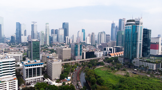 Image of Skyscrapers in a Business District that located in South Jakarta