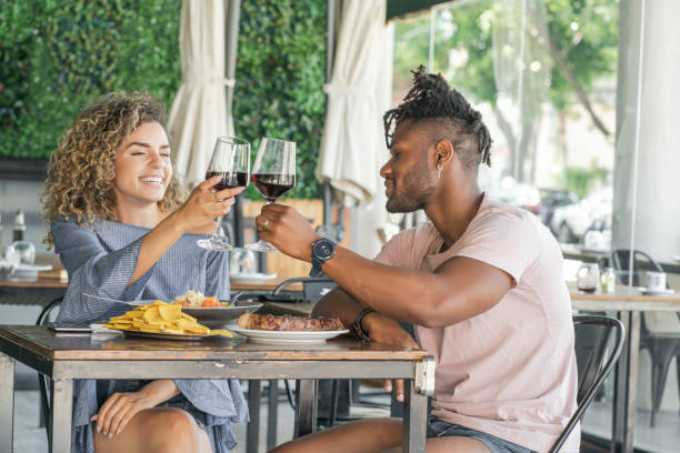 istock Couple having a date at a restaurant. 1335905576