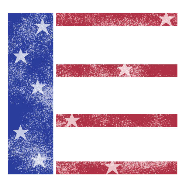 istock Red white and blue American patriot flag background with grunge or distressed design 1335913003