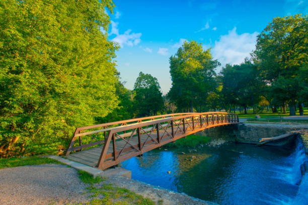 istock Iron Bridge over a small creek-Howard County,  Indiana 1335913715