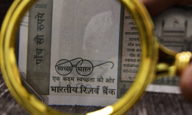 close up shot of mahatma Gandhi image on Indian currency