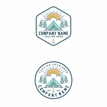 istock camping and outdoor icon template, outdoor adventure vector,  camping tent rental icon 1335918148