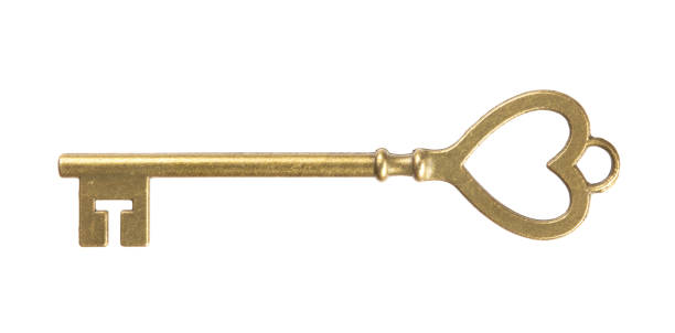 istock Vintage key isolated, key to success 1335926336