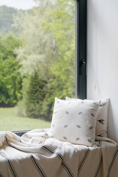 istock Interior of home room with window, house design. 1335927318