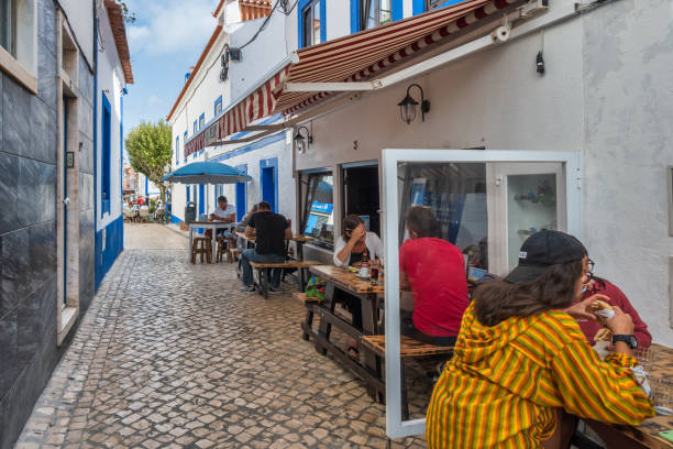 Mafra, Portugal. 11 August 2021.  view of Ericeira village in Portugal.