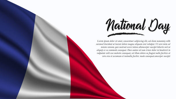 istock National Day Banner with France Flag background 1335935918