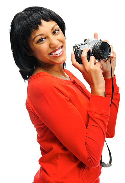 istock Photographer with vintage camera 133593888