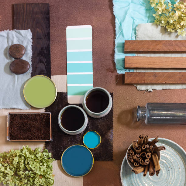 istock Color palette mood board for interior design and decor 1335938889