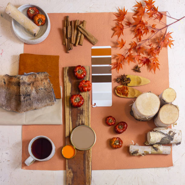 istock Color palette mood board for interior design and decor 1335938915