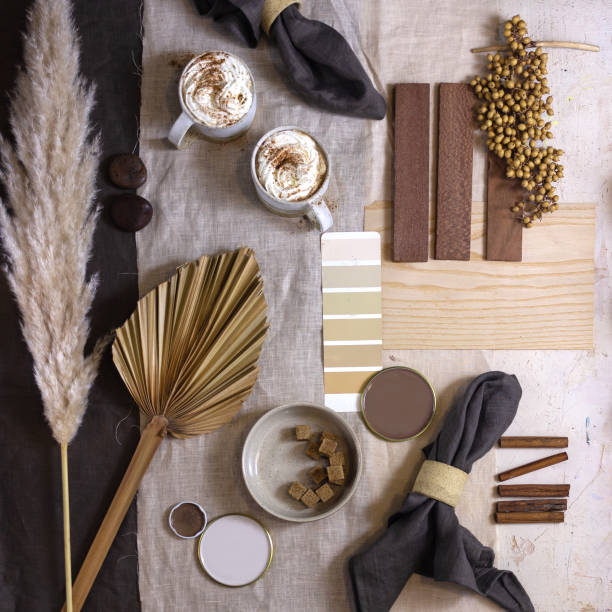 istock Color palette mood board for interior design and decor 1335938930