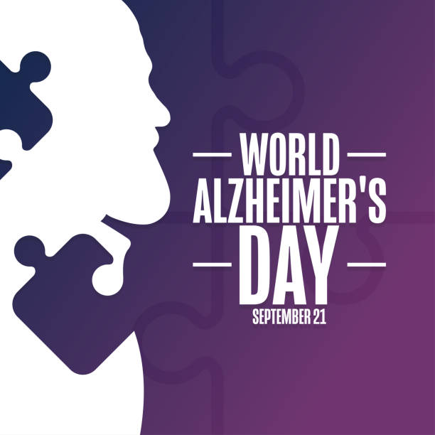 World Alzheimer's Day. September 21. Holiday concept. Template for background, banner, card, poster with text inscription. Vector EPS10 illustration. World Alzheimer's Day. September 21. Holiday concept. Template for background, banner, card, poster with text inscription. Vector EPS10 illustration alzheimer's disease stock illustrations