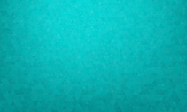 ilustraciones, imágenes clip art, dibujos animados e iconos de stock de fondo geométrico abstracto, patrón de triángulos en color verde azulado - azul turquesa