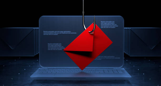 ransomware cyber security email phishing encrypted technology, digital information protected secured - phishing stockfoto's en -beelden