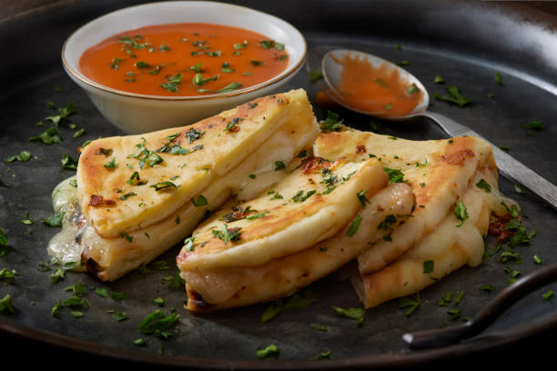 istock Garlic Naan Bread Grilled Cheese 1335964104
