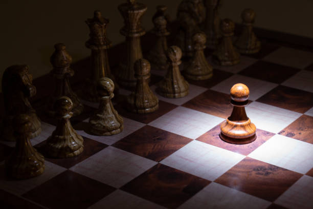 체스 필드 와 체스 장비 - chess playing field 뉴스 사진 이미지