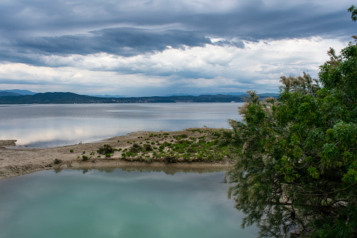 View on the River Isonzo Mouth Reserve near Monfalcone, Italy