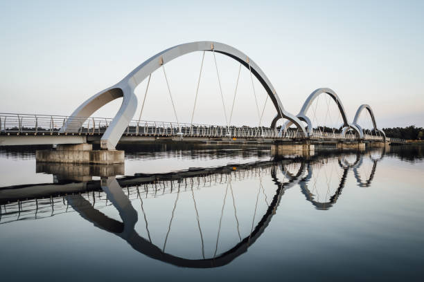 istock The Solvesborg Bridge is a 760 meter long walk and biking bridge over the Solvesborg Bay Area in Blekinge, Sweden. 1335968504