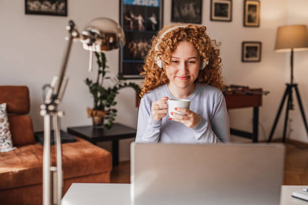istock Working on laptop and home office 1335975832