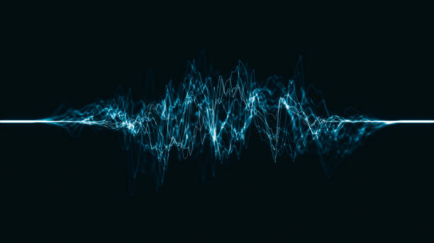 frequência de ondas sonoras, gráfico de forma de onda de áudio futurista em loop sem emenda, elemento de fundo da interface do usuário hud, visualizador de áudio, tela do analisador de som - new york city audio - fotografias e filmes do acervo