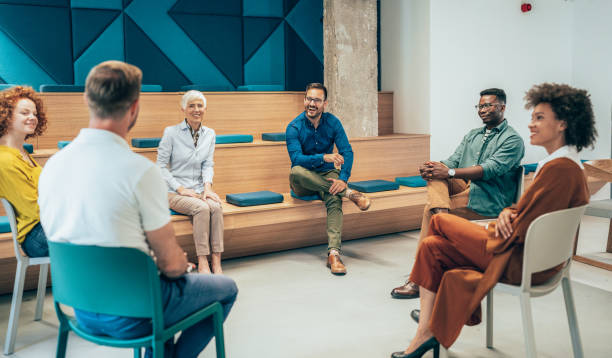 istock Conversation with social distance 1335983654