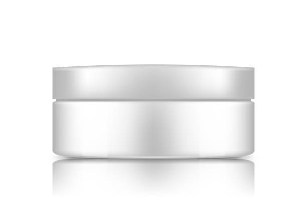 istock White cosmetic jar with cap mockup isolated from background lotion, cream, mousse, powder 1335994270