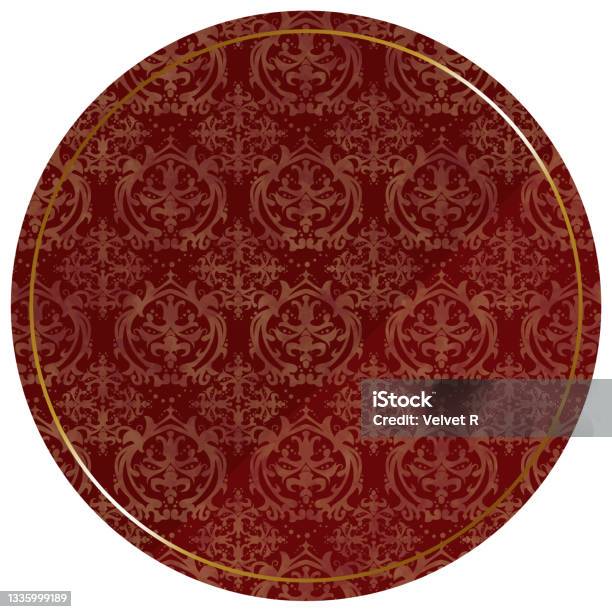 Pattern Rame Damask Pattern Frame Stock Illustration - Download Image Now ...